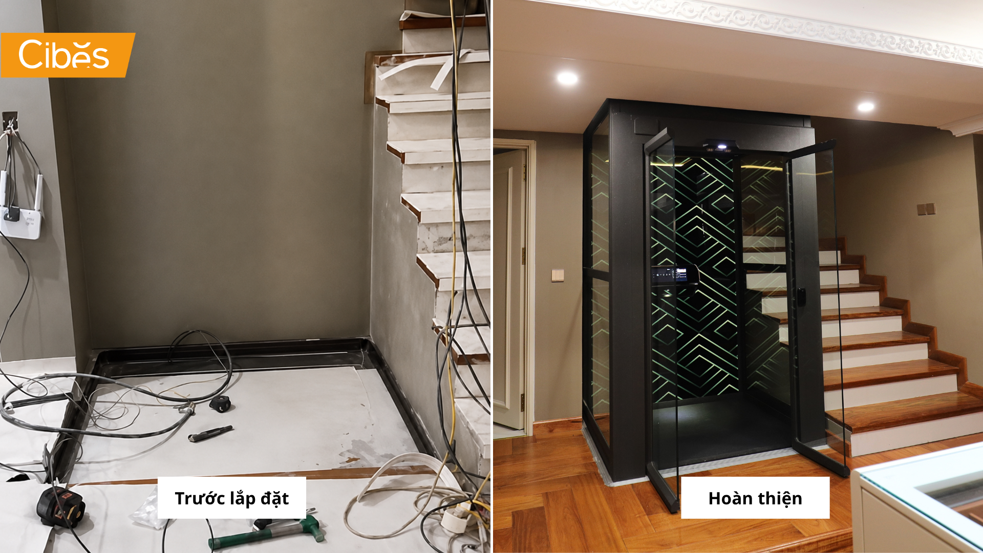 Lắp thang máy gia đình Cibes V90 tại khu đô thị Gamuda Gardens